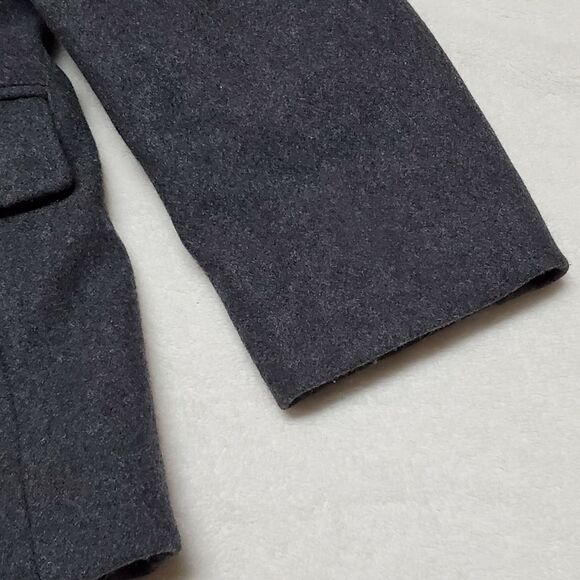 GAP Wool Blend Gray Notched Collar Filled Quilted Double Breasted Peacoat - Picture 7 of 16